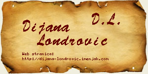Dijana Londrović vizit kartica